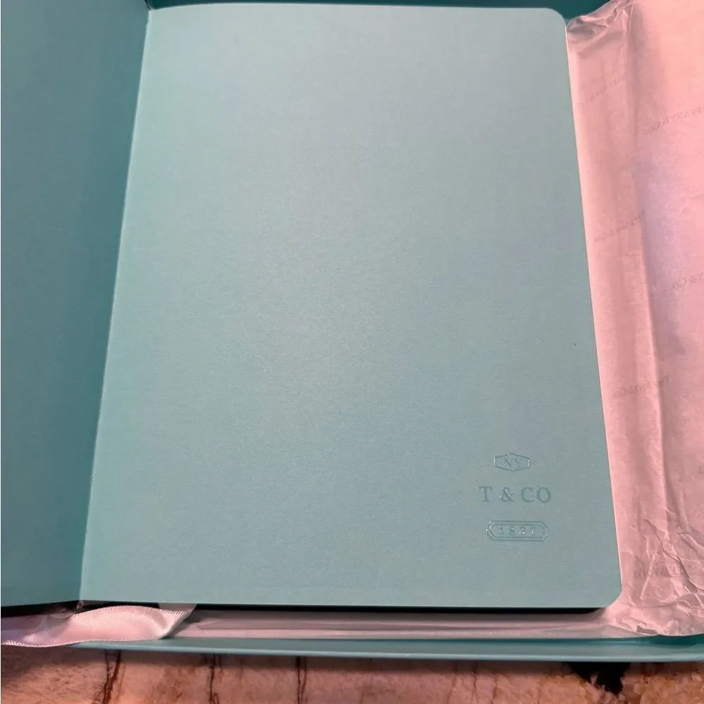 Tiffany & Co Large Black Leather Blue Box 2019 Journal Planner New Never Used
